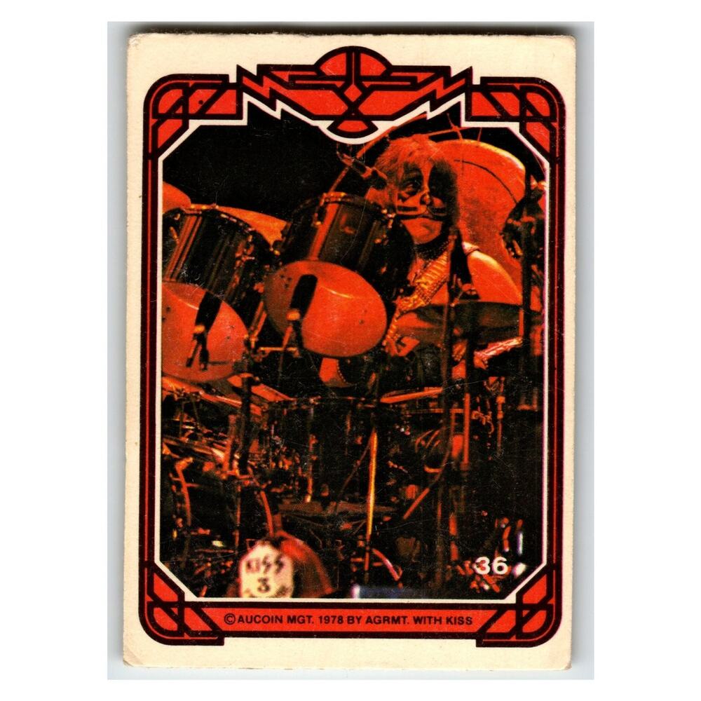 Kiss Peter Criss 1978 Kiss Army Aucoin MGT #36 Music Vintage Card